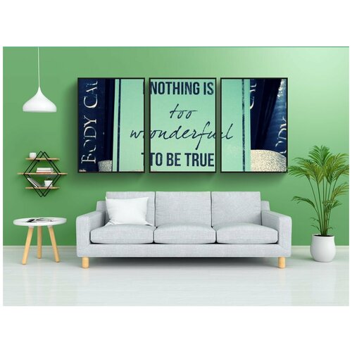 фото Набор модулных постеров для интерьера "говоря, книга, девиз" 60x90 см. в тубусе, без рамки lotsprints