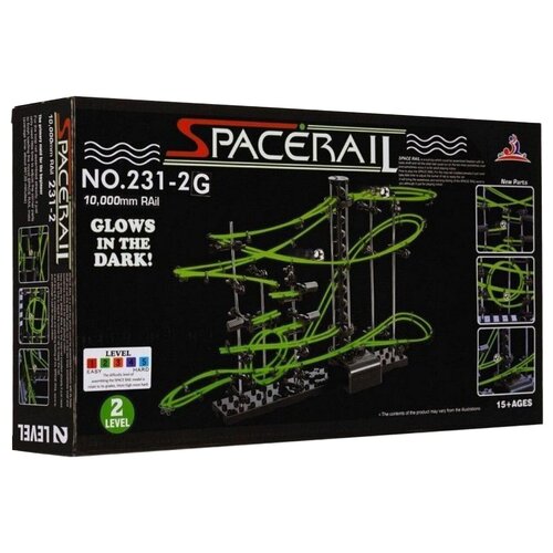 Динамический конструктор Космические горки, светящиеся рельсы, уровень 2 231-2G