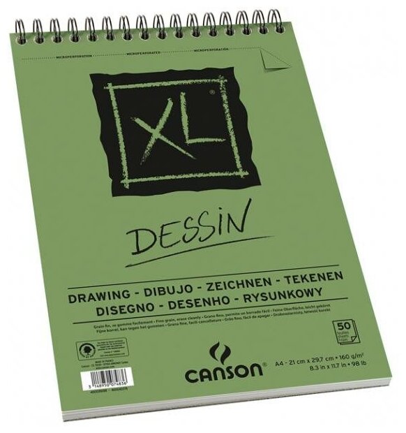 Canson Альбом XL Dessin для графики, 50л, А4, 160гр