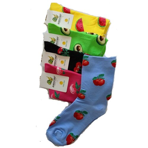 фото Носки женские/ яркие с принтом / женские с рисунком . набор 5 пар носков с принтом. размер 37-41 оем