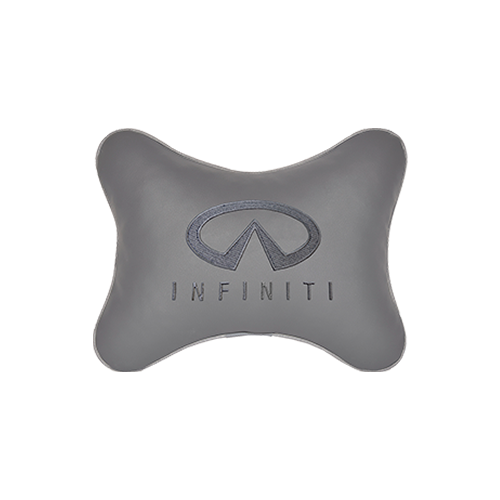 фото Подушка на подголовник экокожа l.grey с логотипом автомобиля infiniti vital technologies