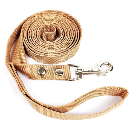 Поводок DOG LEASH нейлоновый 2,5 см * 5 м для собак до 60 кг, чёрный/синий