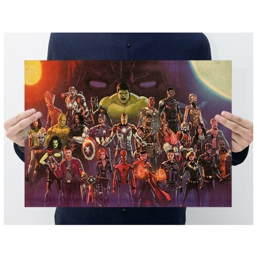 Постер из крафт - бумаги Мстители 50,5*35 см