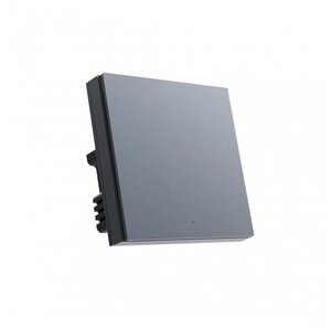 Фото Умный настенный выключатель Aqara Smart Wall Switch H1 Pro (двойной с нулевой линией) Black (QBKG31LM)