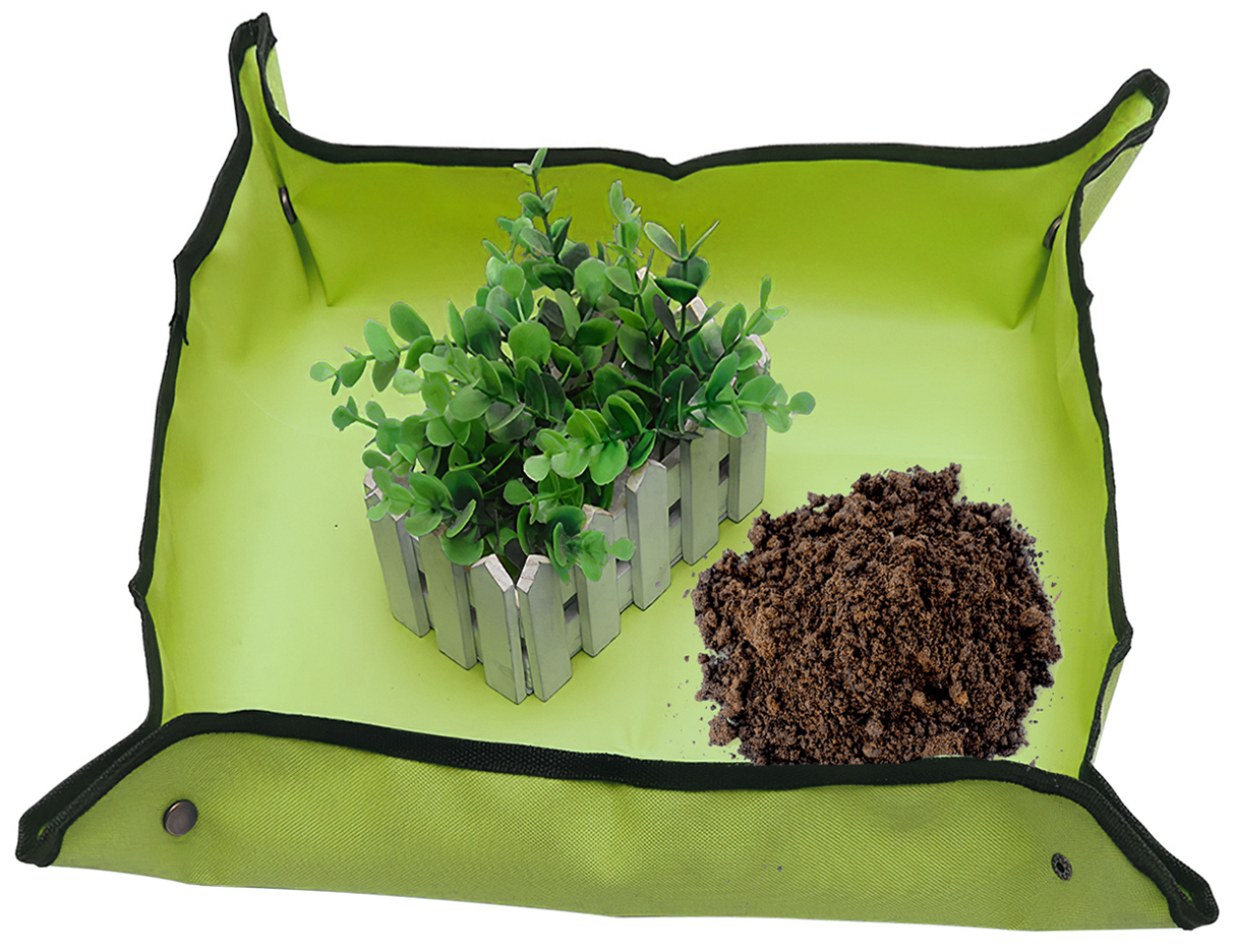 Коврик для пересадки цветов 75* 75 см / коврик для посадки растений (зеленый) - фотография № 3