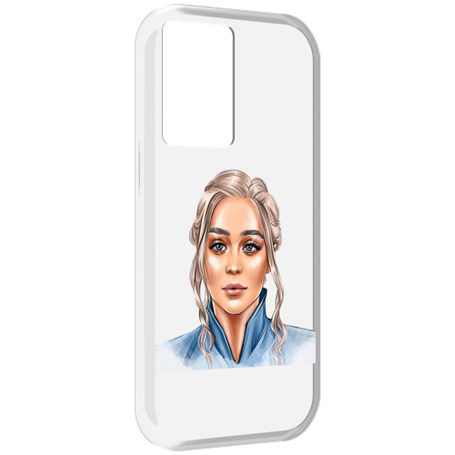 Чехол MyPads красивая-нарисованная-девушка-блондинка женский для OnePlus Nord N20 SE задняя-панель-накладка-бампер