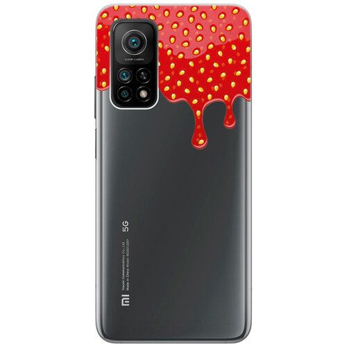 фото Силиконовый чехол на xiaomi mi 10t / 10t pro / сяоми ми 10т / ми 10т про с 3d принтом "jam" прозрачный gosso