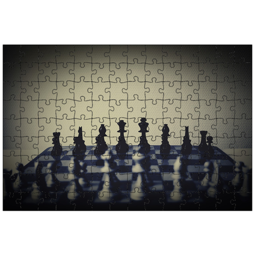 фото Магнитный пазл 27x18см."шахматы, шахматная доска, игра" на холодильник lotsprints