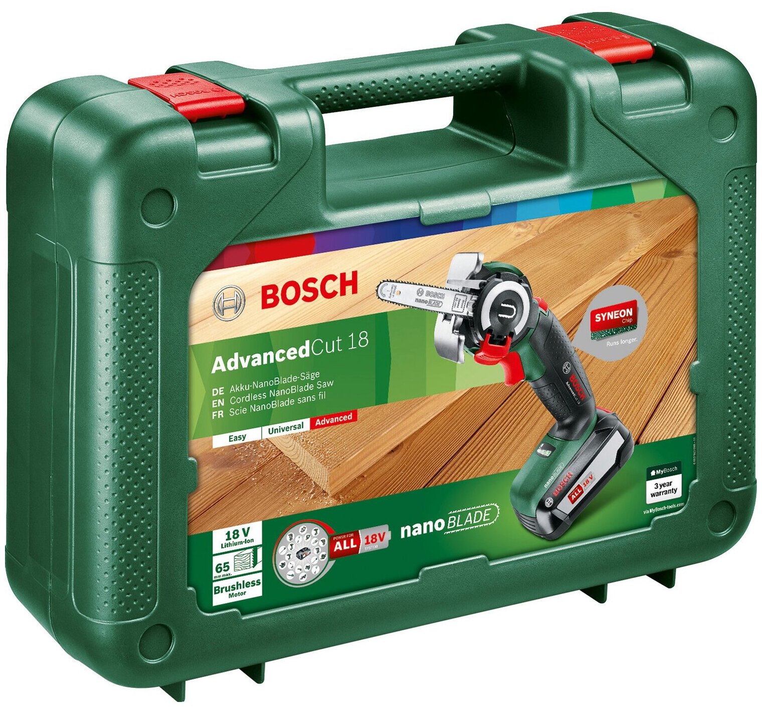 Bosch AdvancedCut 18 Set Аккумуляторная цепная мини-пила - фотография № 3