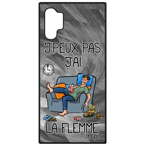 фото Чехол на смартфон // galaxy note 10 plus // "не могу - мне лень!" симуляция прикольный, utaupia, серый