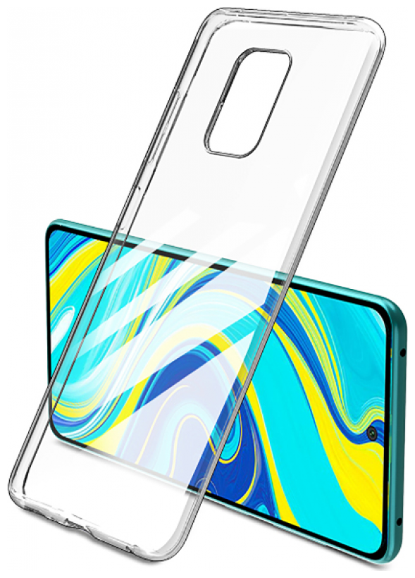Чехол для смартфона Xiaomi Redmi Note 9S/9 Pro Silicone iBox Crystal (прозрачный), Redline