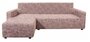 Чехол для мебели: Чехол на угловой диван левый угол универсальный на резинке Виста Милано Коричневый