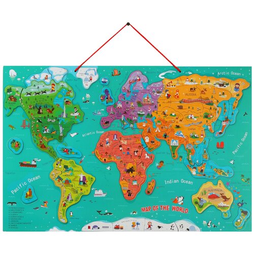 Магнитный пазл TOPBRIGHT Карта мира головоломка