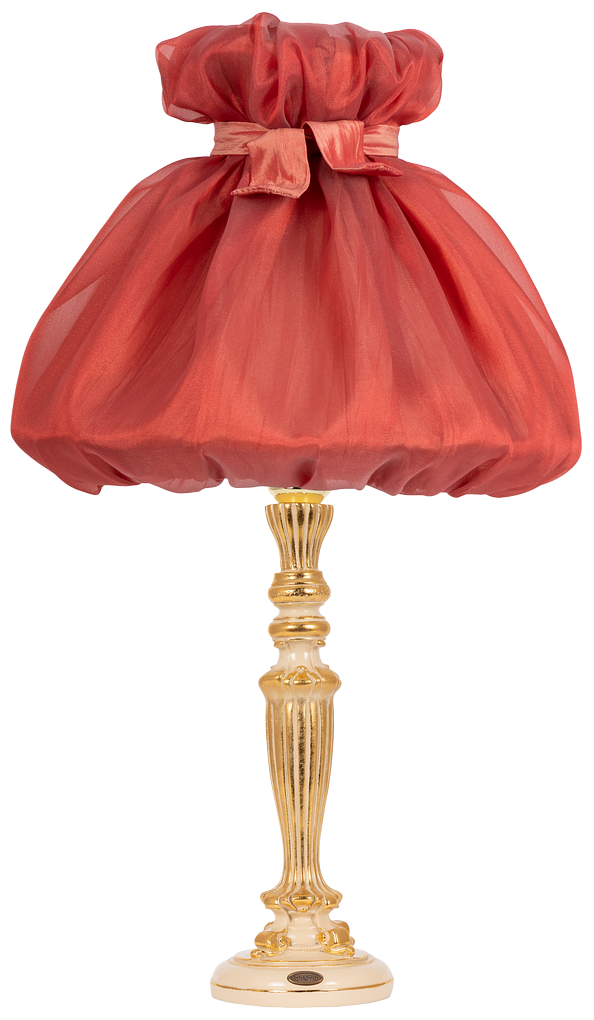 Настольная лампа Богемия с абажуром Мадлен роза