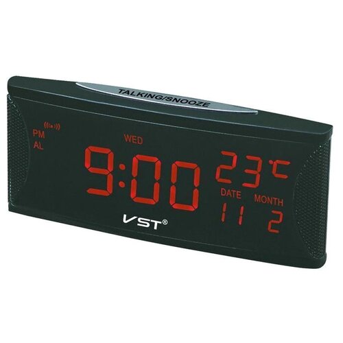 VST 719W-1 Часы настольные говорящие красные цифры 130000₽