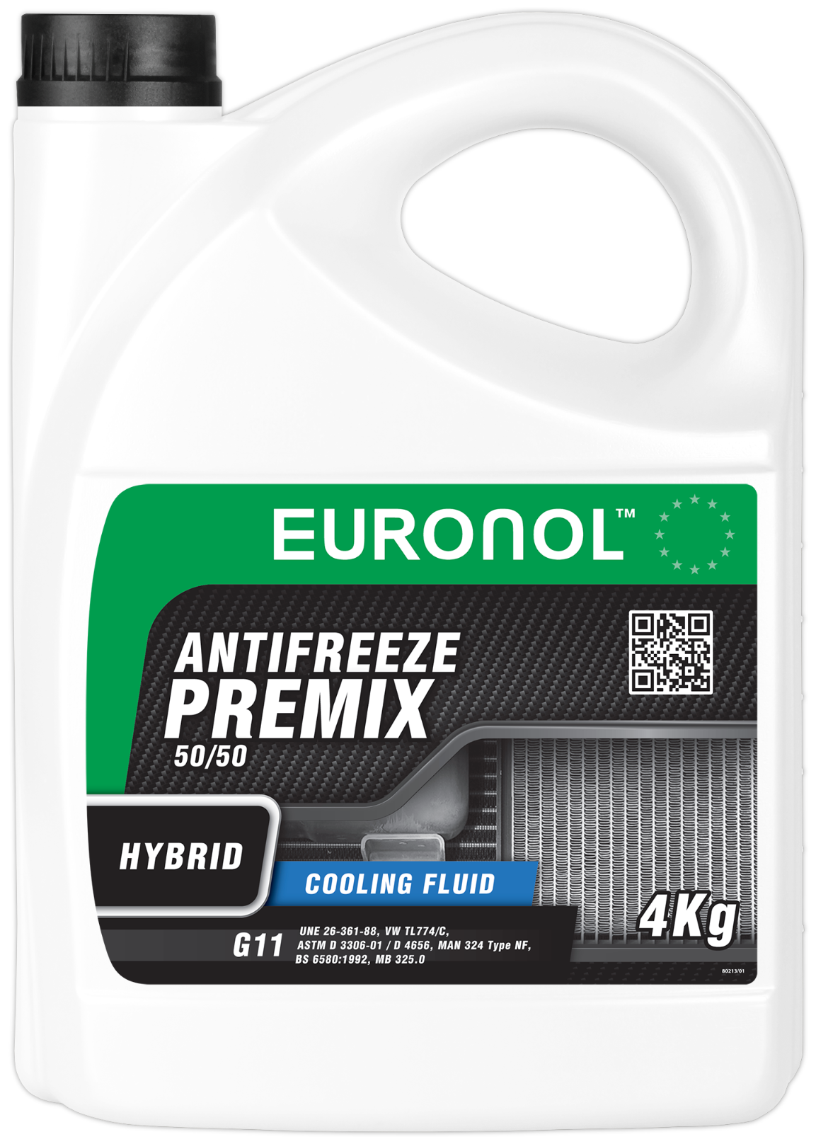 Охлаждающая жидкость EURONOL ANTIFREEZE HYBRID READY G11 4kg