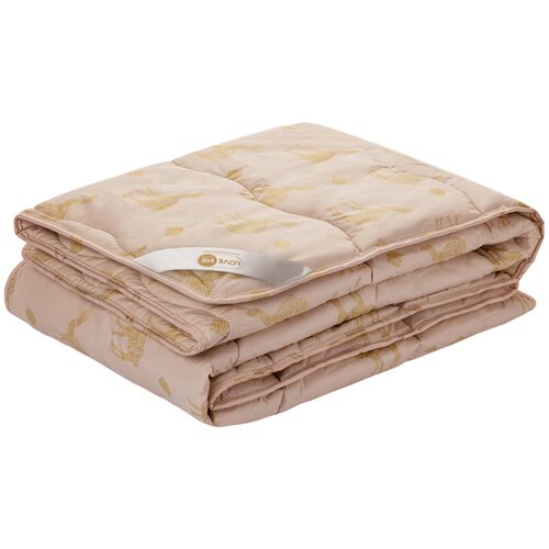 Классическое 2 спальное одеяло LOVEME Золотой верблюд 172х205 см