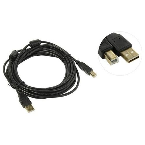 Кабель USB 2.0 A -> B 5bites UC5010-050A 5 метров кабель usb 2 0 am bm 5 0м 5bites uc5010 050c