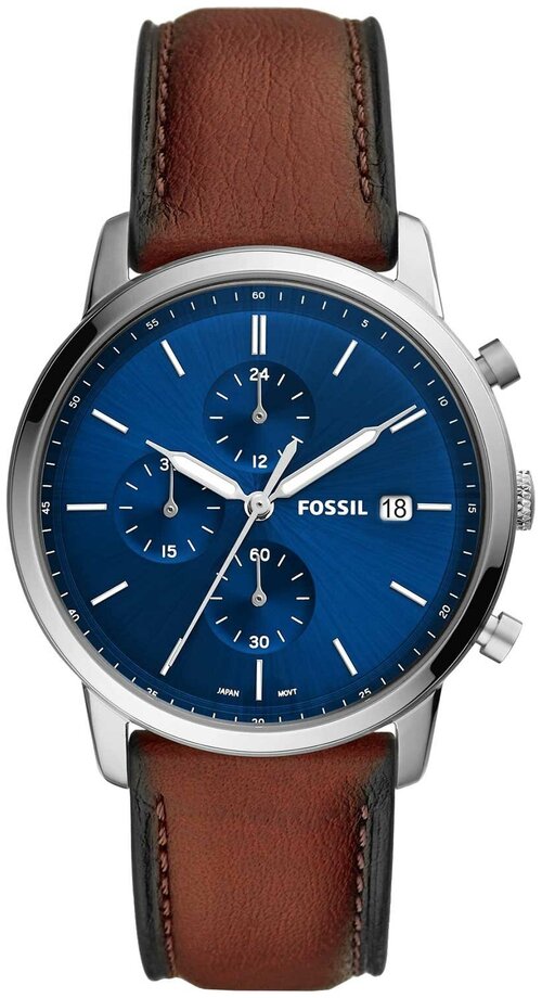 Наручные часы FOSSIL Minimalist, коричневый, серебряный