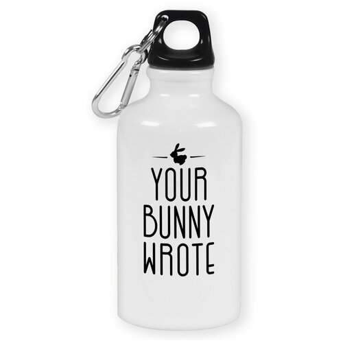 Бутылка с карабином CoolPodarok Your Bunny Wrote