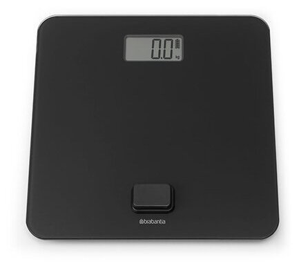 Цифровые весы для ванной комнаты BRABANTIA 281341 работа без батареек, темно-серый