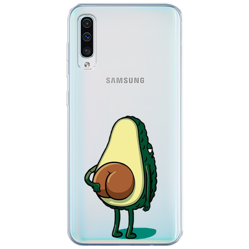 Силиконовый чехол на Samsung Galaxy A30s / Самсунг Гэлакси А30s Попа авокадо, прозрачный матовый силиконовый чехол попа авокадо на samsung galaxy a30s самсунг гэлакси а30s