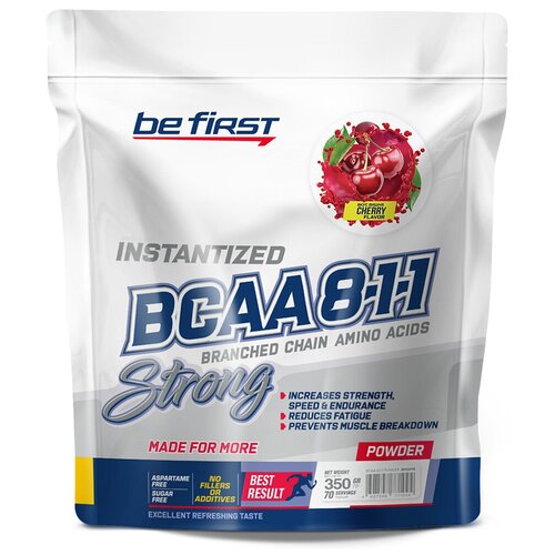 фото Bcaa 8:1:1 be first bcaa instantized powder 350 г, вишня