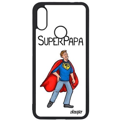 фото Модный чехол на телефон // xiaomi redmi note 7 // "суперпапа" веселый семья, utaupia, белый