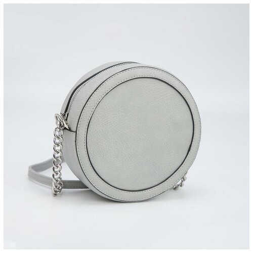 фото Кросс-боди, отдел на молнии, регулируемый ремень, цвет серый noname