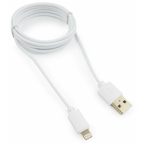 Кабель Гарнизон USB - Lightning (GCC-USB2-AP2-6), 1.8 м, белый кабель usb гарнизон gcc usb2 ap2 0 3m am lightning для iphone5 6 7 8 x ipod ipad 0 3м черный пакет