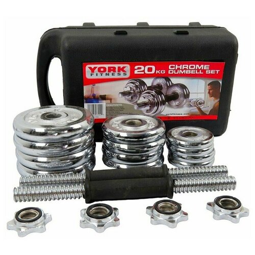 фото Набор гантелей в кейсе 20 кг "york" h09938 sportlim
