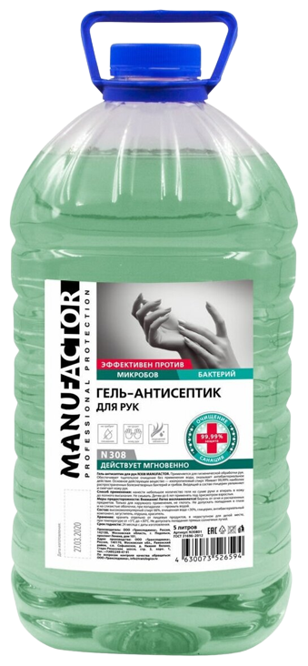 Антисептик Manufactor 5л гель для рук (N30858)