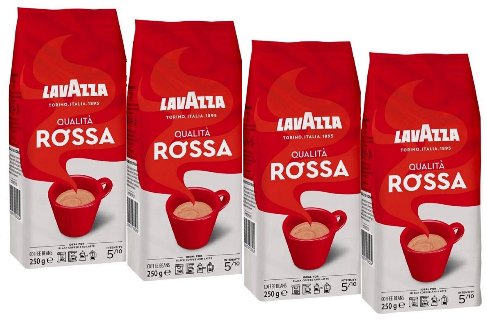 Кофе в зернах Lavazza Qualita Rossa 250г, 4 шт