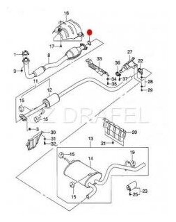 Прокладка глушителя General Motors 96317836 General Motors: 96317836