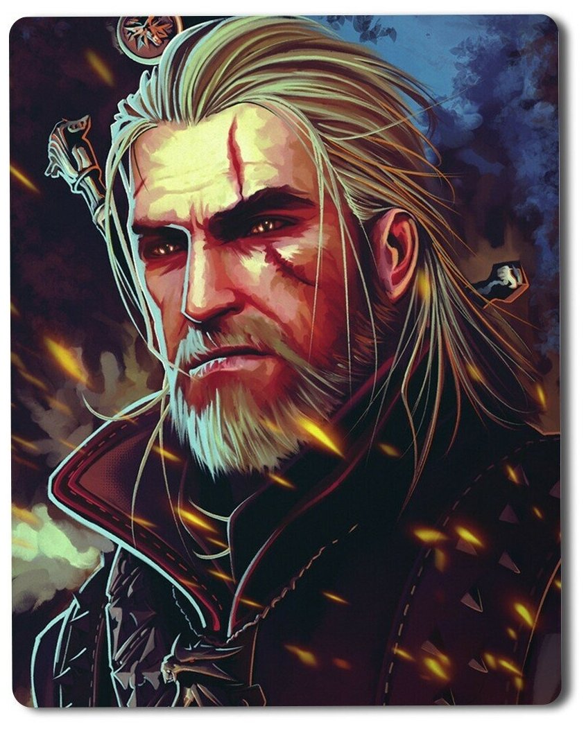 Коврик для мыши с принтом ведьмак witcher - 2350