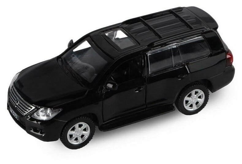 Машина "автопанорама" Lexus LX570, черный, 1/43, инерция, в/к 17,5*12,5*6,5 см