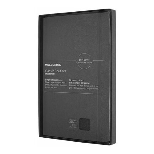 Moleskine Блокнот Moleskine LE Leather Large, 192 стр., черный, в линейку (1139375(LCLH31SBKBOX))