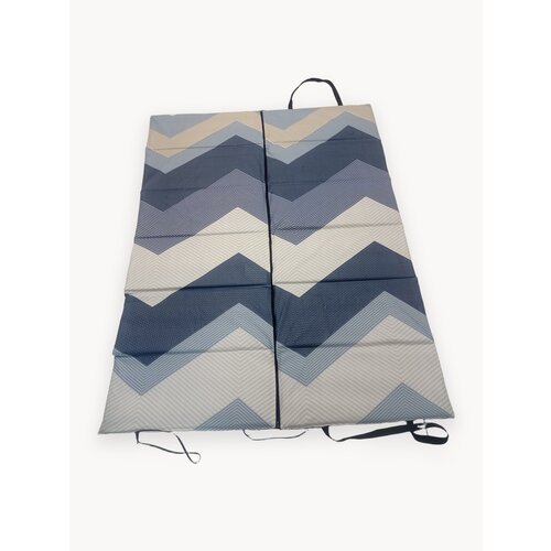 Коврик двойной на молнии 155x(55+55)x1,0 см, 6 сложений, наполнитель пенка, Зигзаг Жатка, арт. 1166