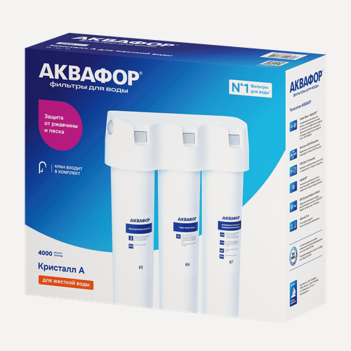 Изображение товара Водоочиститель Аквафор модель Аквафор Кристалл А для жёсткой воды
