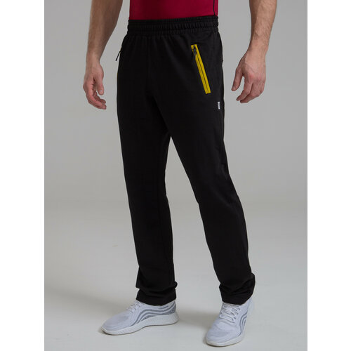 фото Брюки crosssport, размер 54, черный, желтый