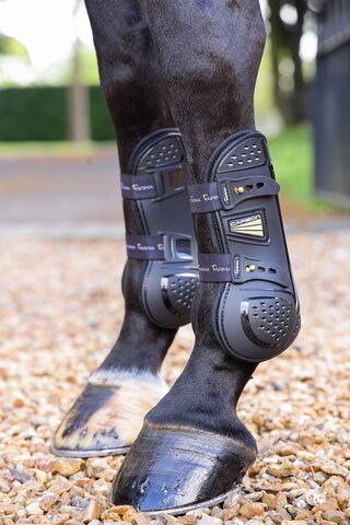 Ногавки для лошади передние SHIRES ARMA "OXI-ZONE", FULL, черный, пара (Великобритания) - фотография № 5