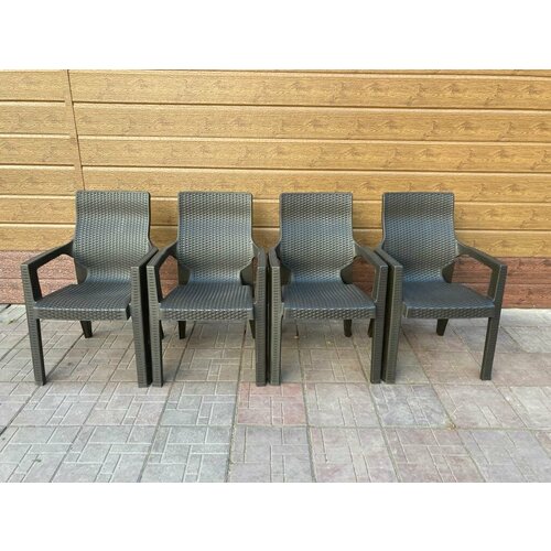 Кресло под ротанг Эдем «Eden» венге(4шт.)