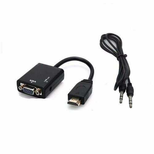 Конвертер с HDMI (M) на VGA с аудио выходом / HDMI (M) to VGA+Audio converter конвертер с hdmi на vga с аудио и дополнительным питанием