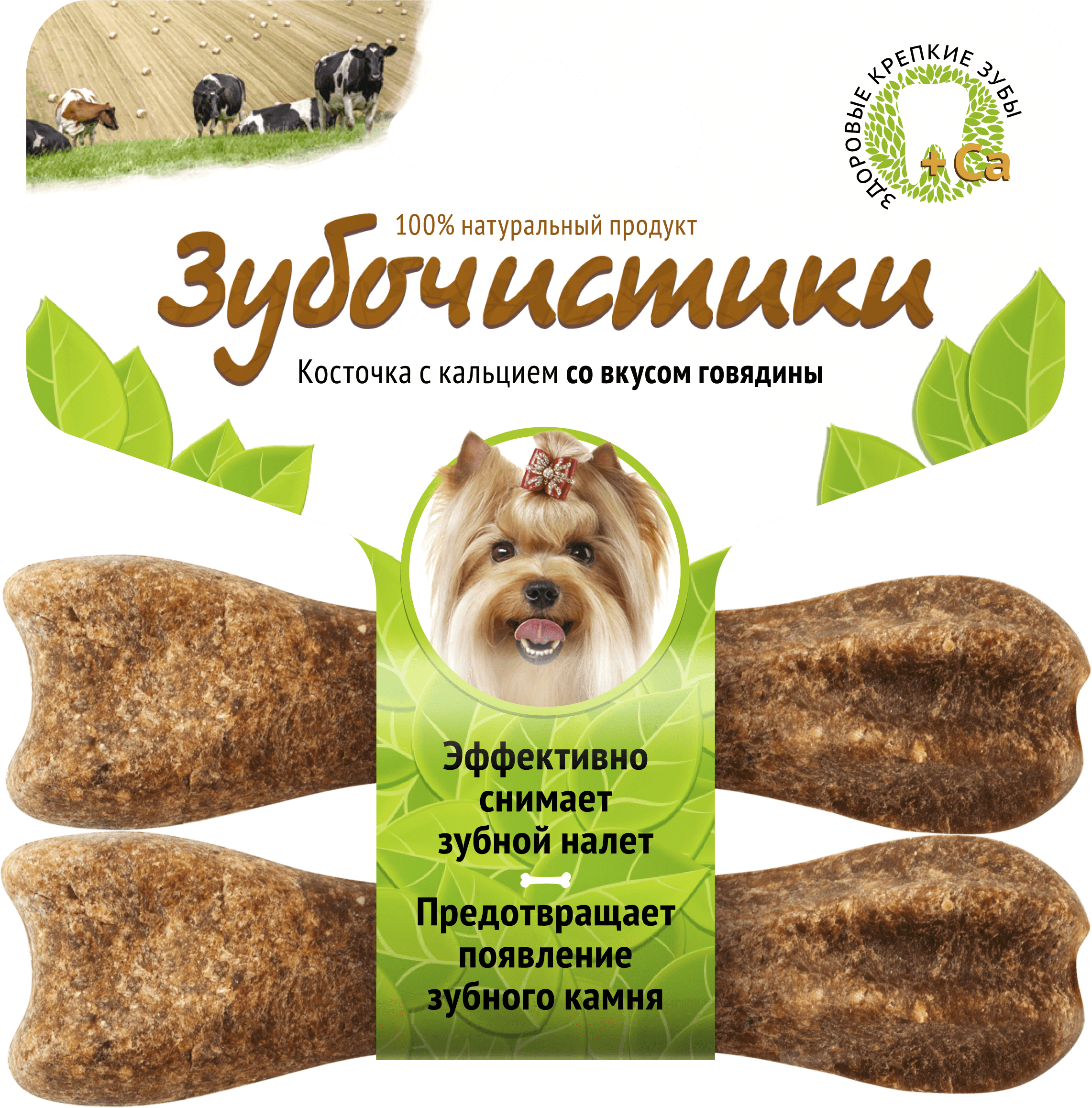 Зубочистики 5шт х 36г косточка со вкусом говядины для собак мелких пород