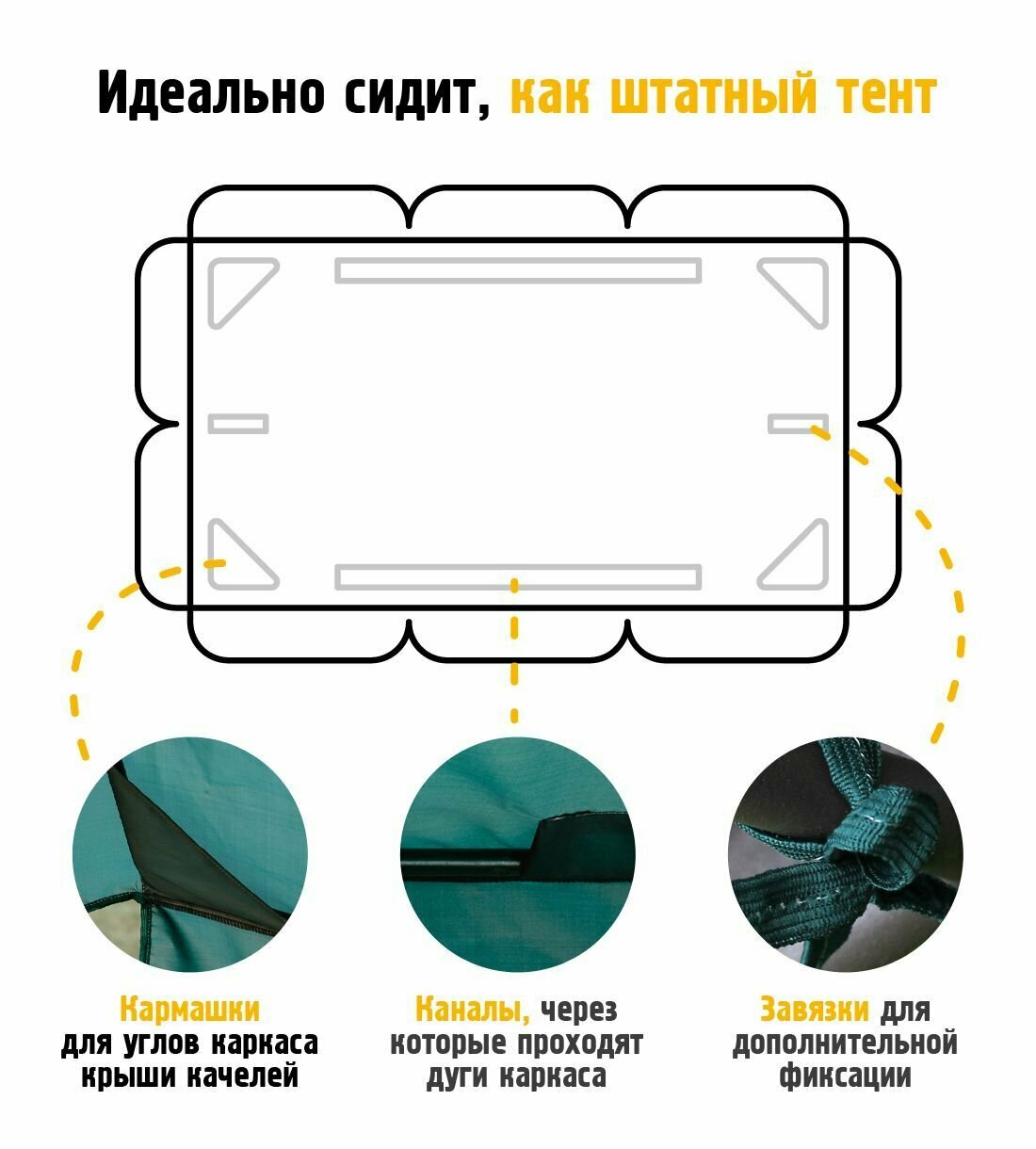 Тент для качелей 210 х 130 см зеленый - фотография № 8