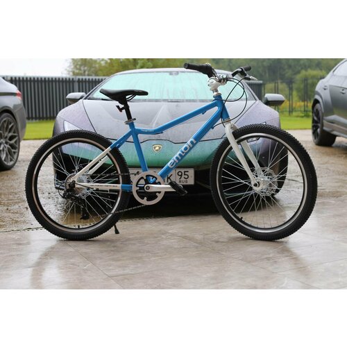 Велосипед на алюминиевой раме Richiesto ТT0717s 24 Горный Спортивный Взрослый Подростковый Унисекс синий с белым 2335400₽