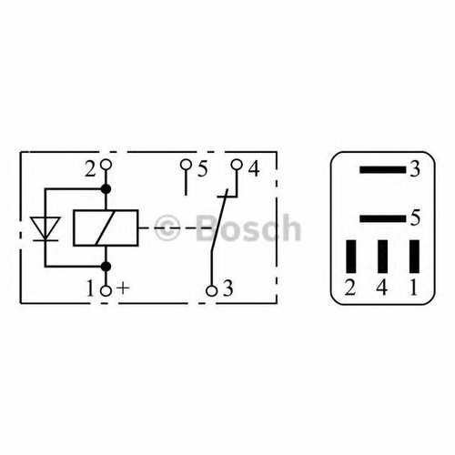 Реле Bosch 0 332 207 304, 32 Ом, 5 полюс