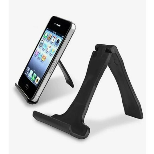 Подставка для телефона настольная черная / держатель для мобильника, планшета, стойка на стол для смартфона Android/iphone/Xiaomi/Samsung