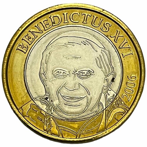 Ватикан 1 евро 2006 г. (Герб Ватикана) Probe (Проба) клуб нумизмат монета 10 евро ватикана 2006 года серебро папа бенедикт xvi