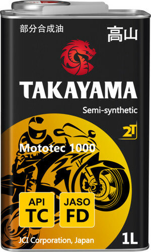 TAKAYAMA 605570 Масо моторное поусинтетическое Mototec 1000 2T TC, FD 1